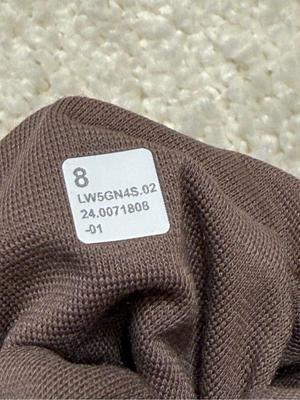 Lululemon Wunder Train High Rise Ribbed Leggings 28" Taupetastic Size 8 - Picture 5 of 11